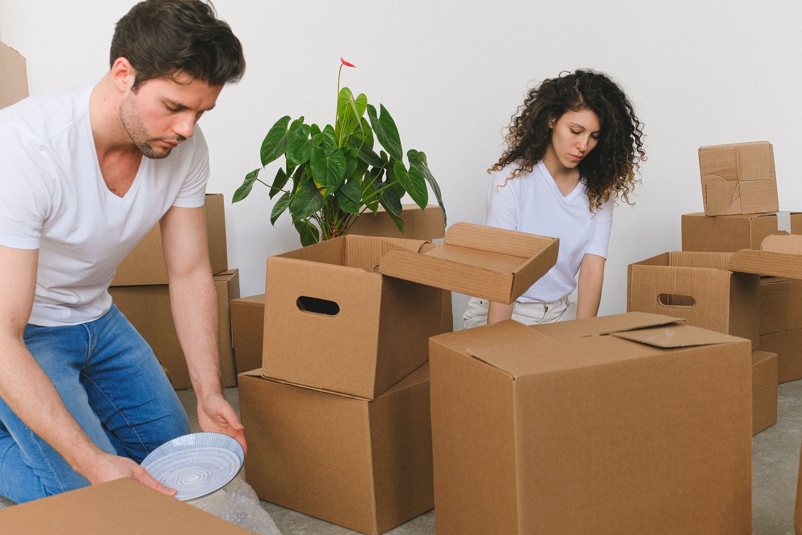 Moving boxes prepared for relocation